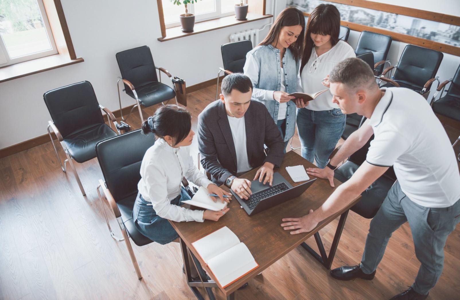 Financial planning workspace with organized documents and categorization systems
